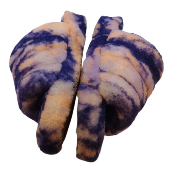 UGG Fluff Yeah Women's Violet Marble Shearling Slide Open Toe Slippers Size 9 - Picture 6 of 9